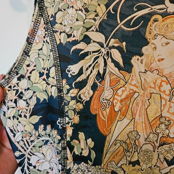 4 in 1 Blackmilk Mini Dress - Limited Edition Reversible Alphonse Mucha Art - Picture 3 of 12